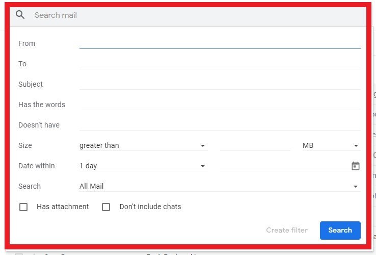 create filters in gmail