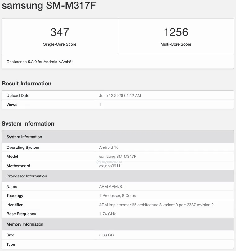 Samsung Galaxy M31s listed on Geekbench reveal key Specification