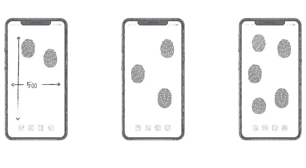 Huawei have patent device with complete screen with optical fingerprint.